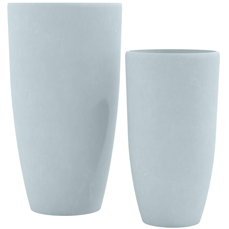 Ensemble de 2 pots de fleurs 1 gris