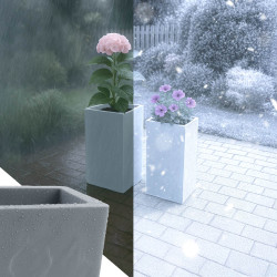 Ensemble de 2 pots de fleurs 3 gris