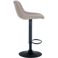 Tabouret de bar Loft en tissu taupe