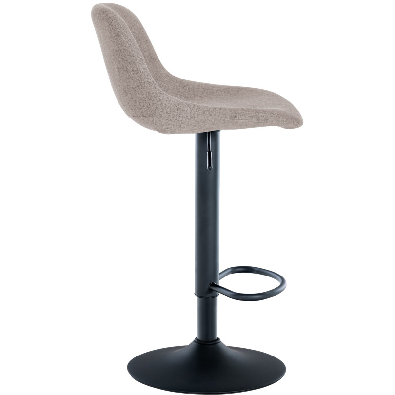 Tabouret de bar Loft en tissu taupe