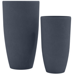 Ensemble de 2 pots de fleurs 1 anthracite