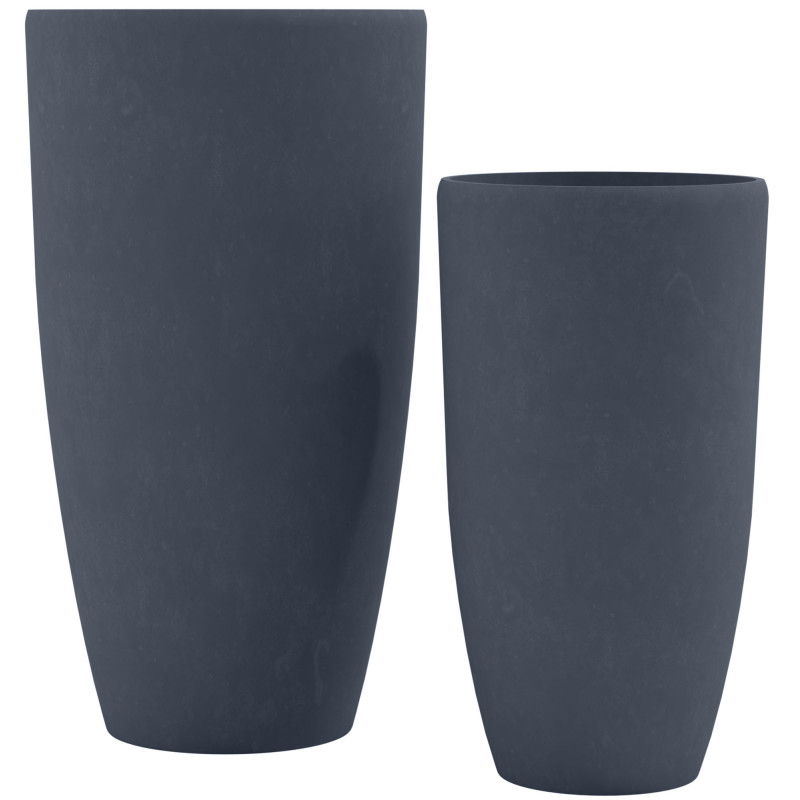 Ensemble de 2 pots de fleurs 1 anthracite