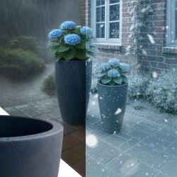 Ensemble de 2 pots de fleurs 1 anthracite