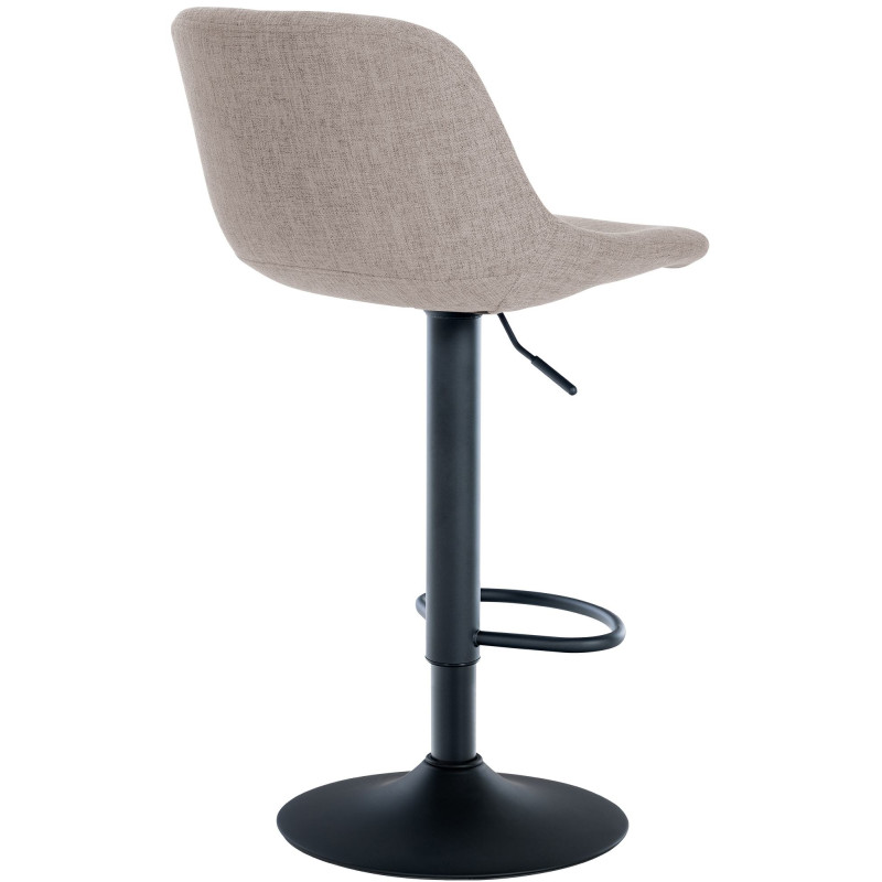 Tabouret de bar Loft en tissu taupe