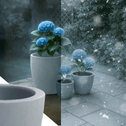 Ensemble de 3 pots de fleurs 1 gris