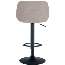 Tabouret de bar Loft en tissu taupe