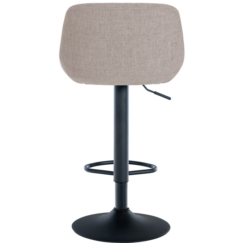 Tabouret de bar Loft en tissu taupe