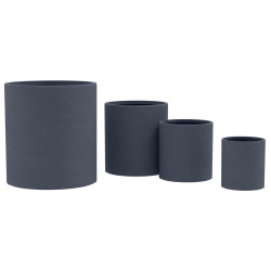 Ensemble de 4 pots de fleurs 1 anthracite