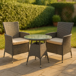 Groupe de Chaises Fireda gris-mélange