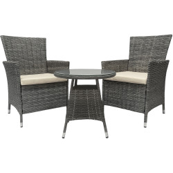 Groupe de Chaises Fireda gris-mélange