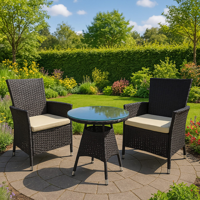 Groupe de Chaises Fireda brun foncé