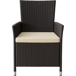 Groupe de Chaises Fireda brun foncé