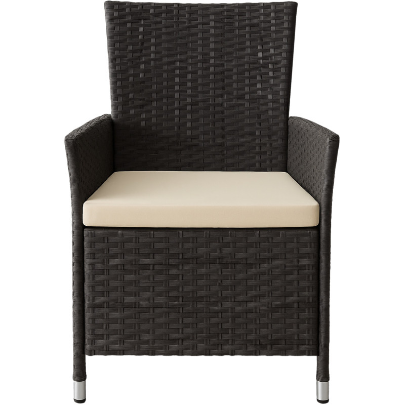 Groupe de Chaises Fireda brun foncé