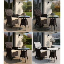 Groupe de Chaises Fireda brun foncé