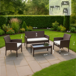 Groupe de Chaises Ramunda brun