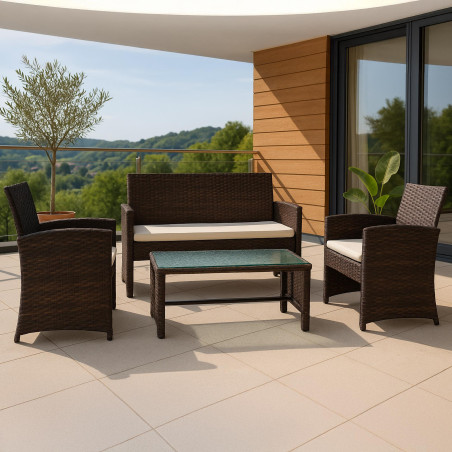 Groupe de Chaises Toruba brun