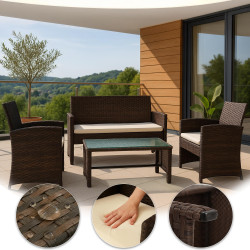 Groupe de Chaises Toruba brun