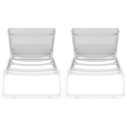Ensemble de 2 chaises longues Tropic blanc