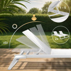 2er Set Sonnenliege Tropic