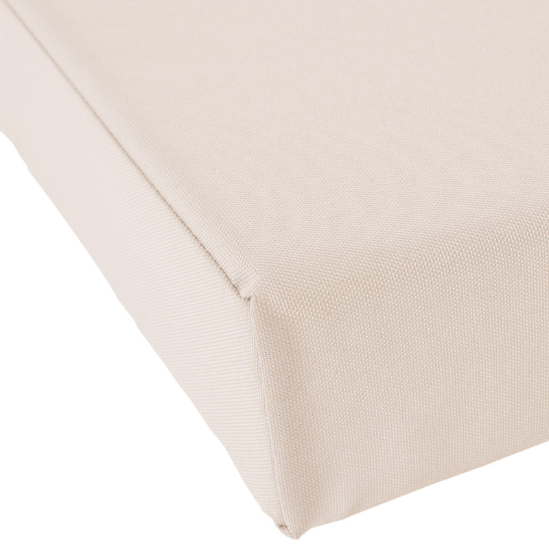 Banc à bascule Joyce avec coussin d'assise 200 cm + teck crème