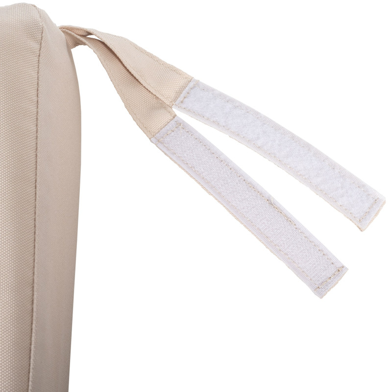 Banc à bascule Joyce avec coussin d'assise 200 cm + teck crème