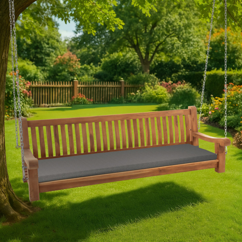 Banc à bascule Joyce avec coussin d'assise 200 cm + teck gris foncé