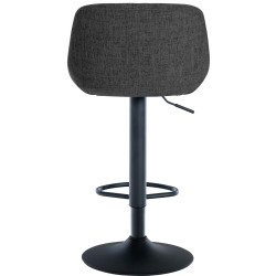 Tabouret de bar Loft en tissu noir