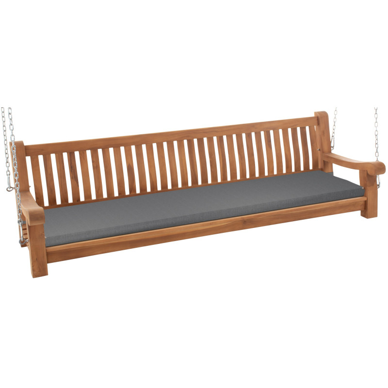 Banc à bascule Joyce avec coussin d'assise 220 cm + teck gris foncé