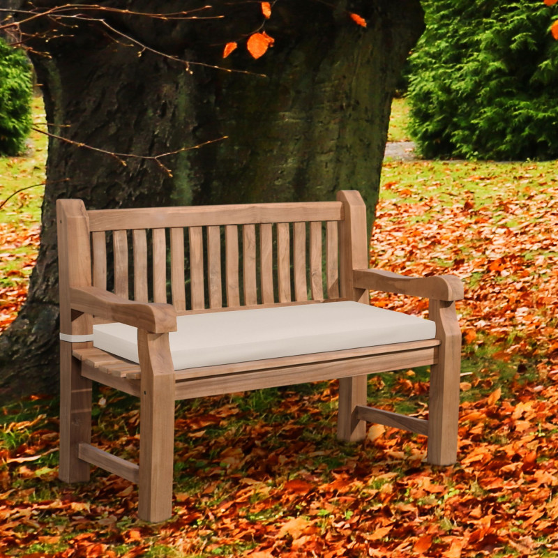 Teakbank Jackson mit Sitzkissen 120 cm + teak