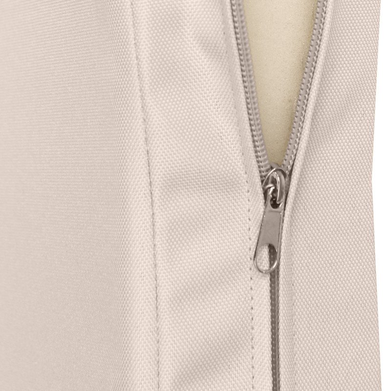 Banc Jackson en teck avec coussin d'assise 120 cm + teck crème