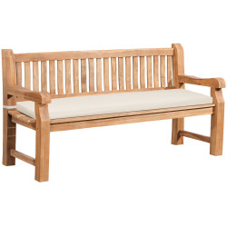 Teakbank Jackson mit Sitzkissen 180 cm + teak
