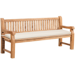Teakbank Jackson mit Sitzkissen 200 cm + teak