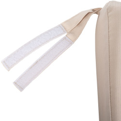 Banc Jackson en teck avec coussin d'assise 200 cm + teck crème