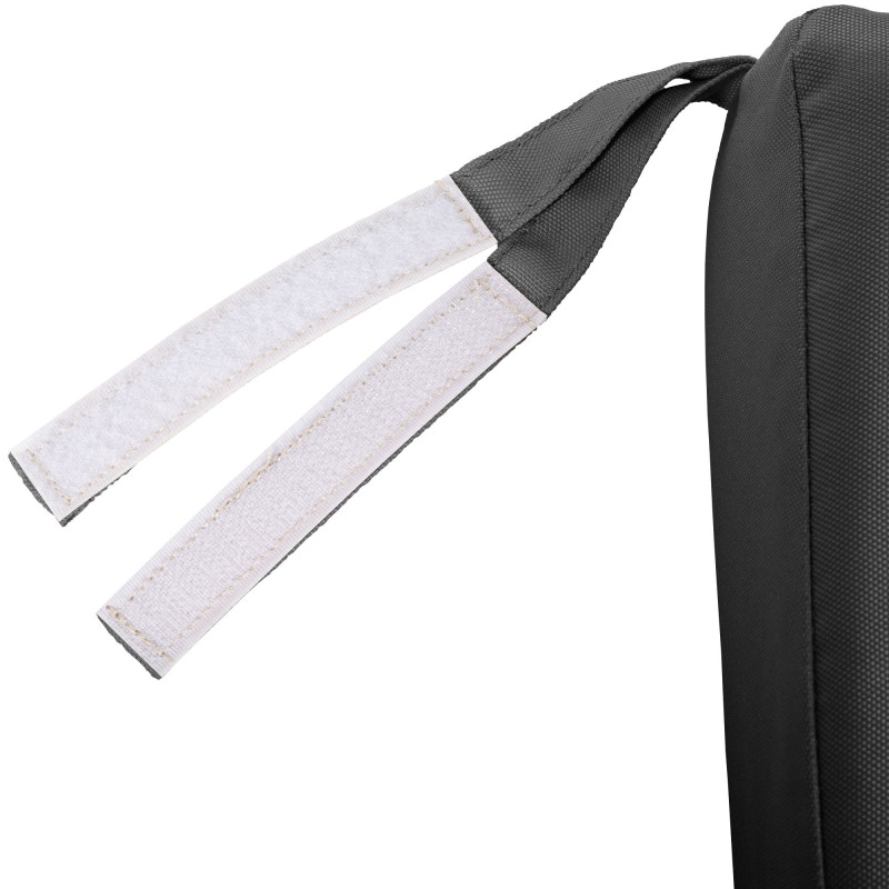 Banc Jackson en teck avec coussin d'assise 200 cm + teck gris foncé