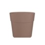 Pot a fleurs et plantes rond CAPRI LARGE - Plastique - Réservoir d'eau - diametre 35 cm - Taupe - ARTEVASI