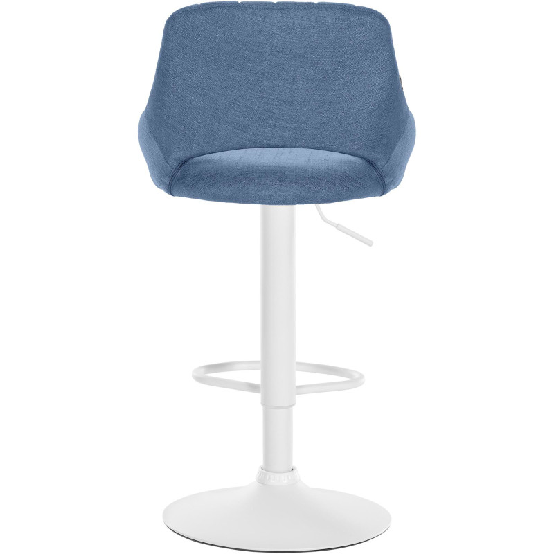 Tabouret de bar Milet en tissu bleu