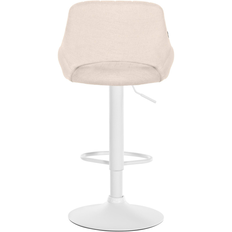 Tabouret de bar Milet en tissu crème