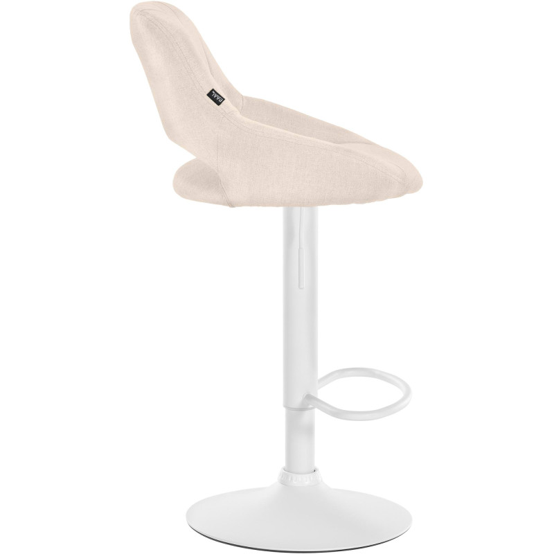 Tabouret de bar Milet en tissu crème