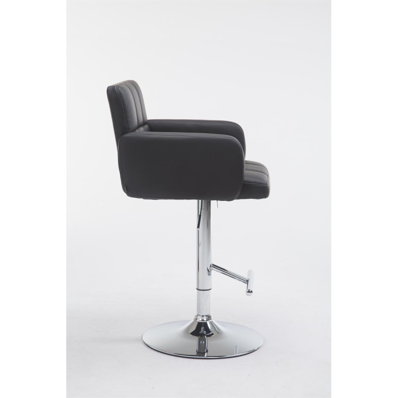 Tabouret de bar Los Angeles, en similicuir C noir