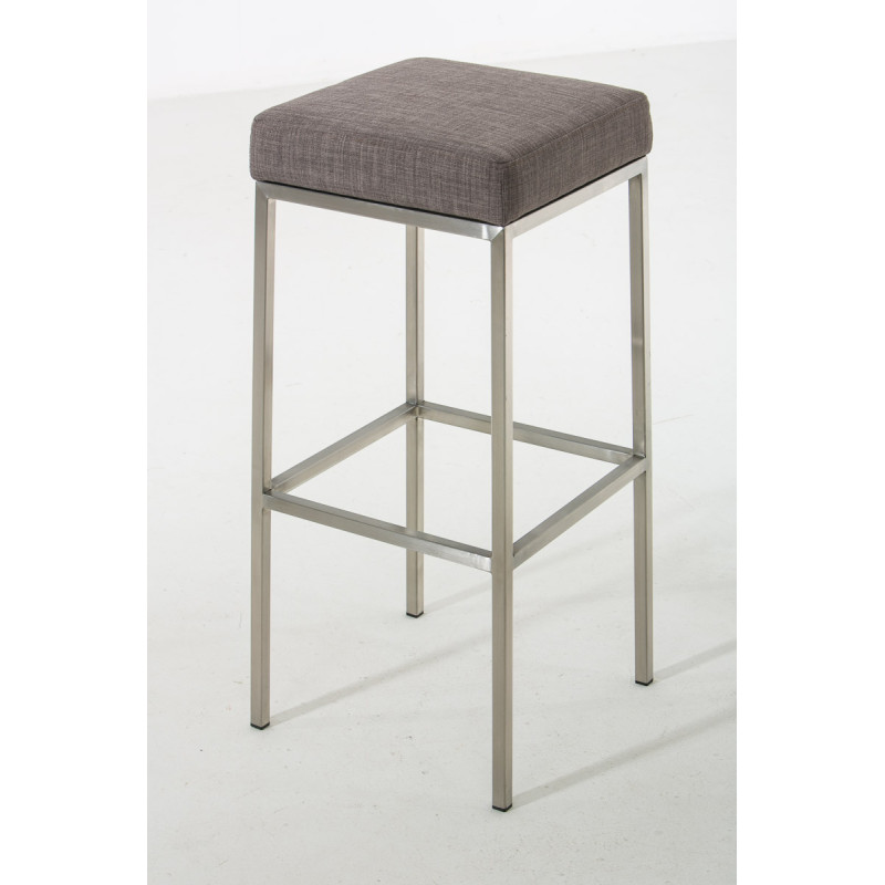Tabouret de bar en tissu Montreal E80 gris