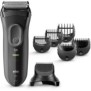 BRAUN SERIES 3 SHAVE&STYLE 3000BT Rasoir électrique avec tondeuse a barbe - Noir