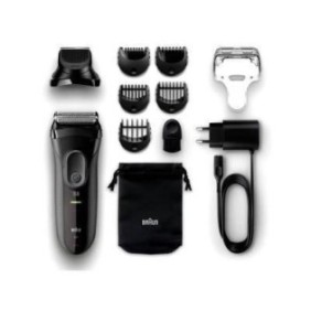 BRAUN SERIES 3 SHAVE&STYLE 3000BT Rasoir électrique avec tondeuse a barbe - Noir