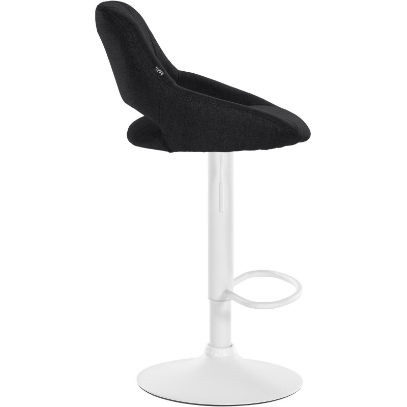 Tabouret de bar Milet en tissu noir