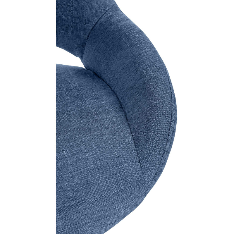 Tabouret de bar Milet tissu bleu