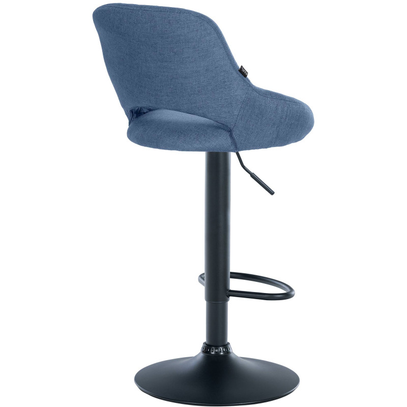 Tabouret de bar Milet tissu bleu