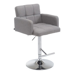 Tabouret de bar Los Angeles, tissu C gris