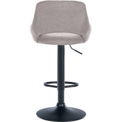 Tabouret de bar Milet tissu gris