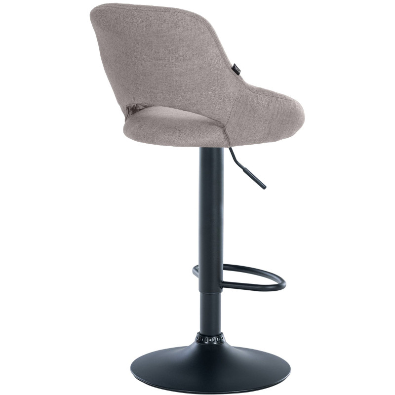 Tabouret de bar Milet tissu gris