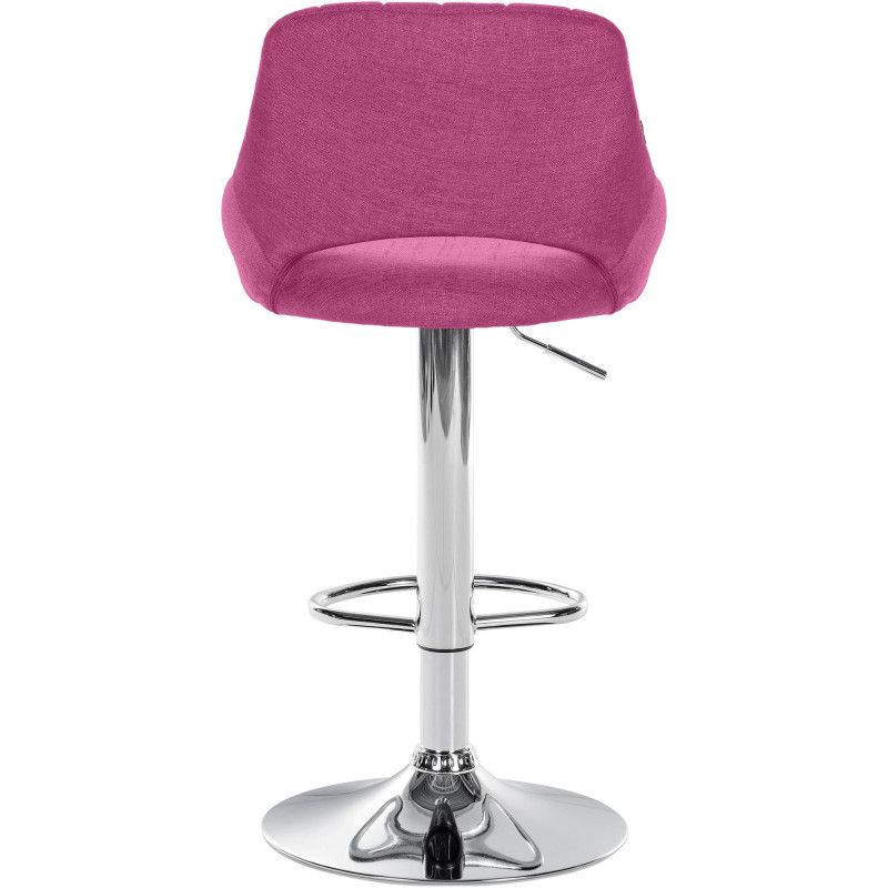 Tabouret de bar Milet tissu chromé violet