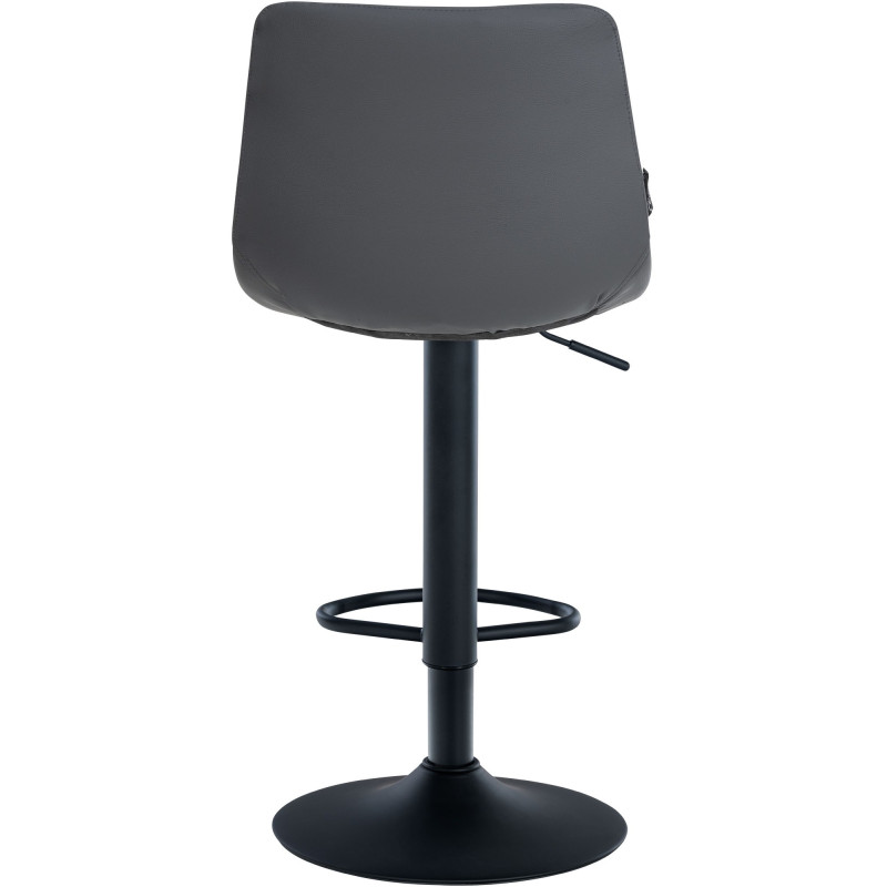 Tabouret de bar Jerry simili cuir gris